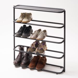 Obround Shoe Rack - Tall - Steel - Black