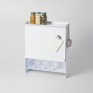 Concealable Spice Rack - Steel - White