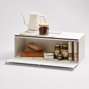 Bread Box - Wide - Steel - White