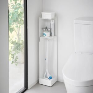 Rolling Bathroom Organizer - Steel - White