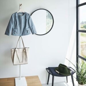 Coat Rack (63.98" H) - Steel + Wood - White