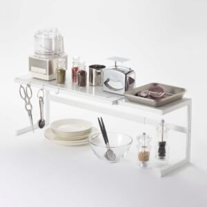 Expandable Countertop Shelf - Steel - White