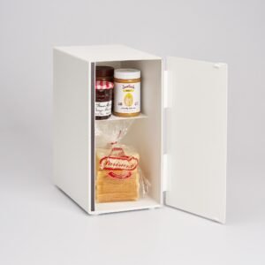 Bread Box - Vertical - Steel - White