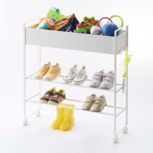 Entryway Storage Cart (29.33" H) - Steel - White